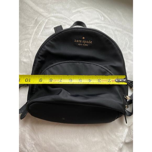 Kate Spade Nylon Mini Backpack Leather Straps 3 Sections Travel Career GUC - Picture 8 of 9